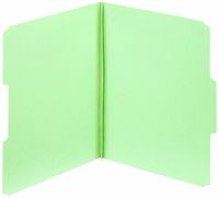 Globe-Weis/Pendaflex Pressboard File Folders, 2-Inch Expansion, 1/3 Cut Tab, Letter Size, Light Green, 25-Count (23234)