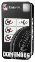 MasterPieces NFL Kansas City Chiefs, Double Six Collector Edition Dominoes Game, For Ages 3+