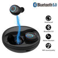 K10TWS Earbuds EDR [True Wireless Stereo] Headphones IPX5 Waterproof in-Ear Wireless Charging Case Built-in Mic Headset Premium Sound with Deep Bass for Running Sport