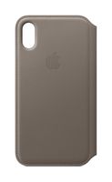 Apple Leather Folio (for iPhone X) - Taupe