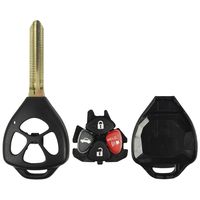 qualitykeylessplus Replacement Remote Head Key 4 Button Case and Pad for Toyota FCC ID HYQ12BBY or GQ429T