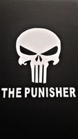 Chase Grace Studio Punisher Skull Vinyl Decal Sticker|WHITE| Cars Trucks Vans SUV Laptops Wall Art|5" X 5"|CGS515