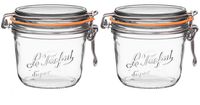Le Parfait French Super Terrine Wide Mouth Jar - 500 Grams with 100 mm Gasket (Pack of 2)