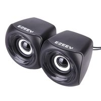 Constructan(TM)NEW EZEEY T10 USB 2.0 3.5mm Mini Speaker Subwoofer for Desktop Laptop Notebook Tablet FM Radio Smart Phones PC Speakers