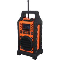 Sylvania SP303-Orange Heavy Duty Rugged Bluetooth Portable Speaker with FM Radio, USB/SD Reader and Charging (Orange) (Renewed)