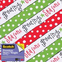Scotch  Gift Wrap, Happy Verbiage Pattern, 25-Square Feet, 30-Inch x 10-Feet (AM-WPHV-12)