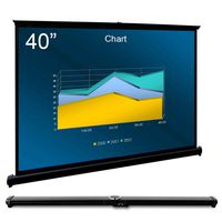 AcTek Portable Indoor Outdoor Projector Screen 40 inch Diagonal HD 16:9 Fold-up Movie Screen for Home Theater Cinema Wedding Party Office Presentation