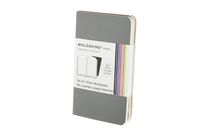 Moleskine Volant Notebook (Set of 2), Extra Small, Plain, Slate Grey, Payne's Grey, Soft Cover (2.5 x 4)