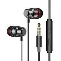 Earbuds Earphones with Microphone Bass in-Ear Headphones with Mic Heavy DEEP Bass Stereo and Noise Isolating, 3.5mm Plug Compatible Multiple Audio Devices 3.9 Ft Black
