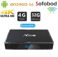 Sofobod X96H TV Box Android 9.0 TV Box 4GB RAM 32GB ROM 2.4G/5G Dual WiFi BT 4.1 Smart TV Box H.265 Decoding HD 4K Set top Box