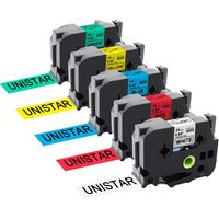 TZe 24mm Tape, Compatible with Brother P Touch TZe TZ Laminated Label Tape TZe-251 TZe-451 TZe-551 TZe-651 TZe-751 0.94in x 26.2ft, 5-Pack