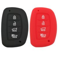 Coolbestda 2Pcs Silicone Smart 4buttons Key Fob Skin Cover Case Protector Keyless Jacket Remote Bag for 2018 2017 2016 Hyundai Tucson Elantra (NOT FIT Flip/Pop Out/Folding Key