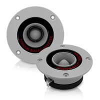3.25" Car Audio Speaker Tweeter - 300 Watt High Power Aluminum Bullet Horn with 1 Inch Super Titanium Tweeters, 2 kHz - 25 kHz Frequency, 96 dB, 4 Ohm, Heavy Duty 30 oz. Magnet - Pyramid TW18 (Pair)