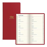 Letts Icon Slim Pocket Password Book, Cream Paper, 160 Pages, 5.75 x 2.75 x 0.375 Inches, Red (B090135)