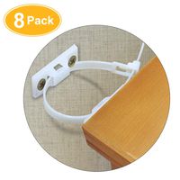 8Pack Nylon Anti-Tip Furniture Anchor Straps, Attach Furniture to Wall Keeping Baby Pet Safety from Dumping Furniture (Earthquake Proof)