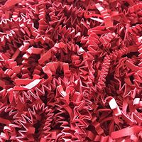 Black Cat Avenue 1 LB Red Crinkle Cut Paper Shred Filler for Gift Wrap and Basket Filler