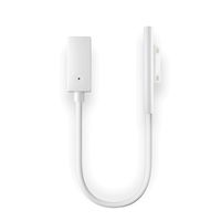 USB-C Charging Cable Compatible for Microsoft Surface Pro 7/6/5/4/3 Surface Laptop1/2, White Female Connect to, Works with 45W 15V PD Power Supply and a 3A USBC to USBC Cable-0.2 Meters (Cable Only)