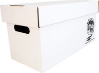 7" 45rpm Vinyl Record Storage Box - Sturdy Cardboard with Removable Lid - Holds up to 200 7" Records - 1 Box #07BC09