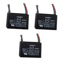 Swess 4 Wire CBB61 Ceiling Fan Capacitor for New Tech 250VAC 50/60Hz 5uf+5uf (3pcs)