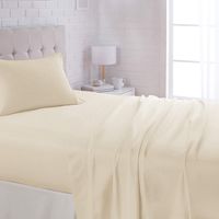 AmazonBasics Lightweight Super Soft Easy Care Microfiber Sheet Set with 16" Deep Pockets - Full, Beige