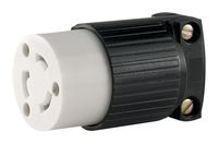 EATON Wiring L520C 20-Amp 125-Volt Hart-Lock Industrial Grade Connector with Safety Grip Black and White