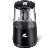 IKONG Electric Pencil Sharpener Heavy-Duty, Auto-Stop Battery Operated Pencil Sharpener for No.2 and Colored Pencils (6-8mm), Colored Electric Pencil Sharpener for Kids, School and Teacher Supplies