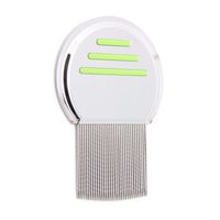 lucky air Pet Supplies Terminator Lice Comb Nit Free Kids Hair Rid Headlice Stainless Steel Metal Teeth Remove Nit Brush Dog Brush,Green,one Size,