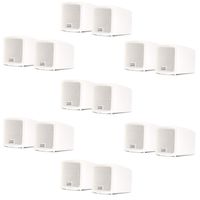 Acoustic Audio AA321W Mountable Indoor Speakers 2800 Watts White Bookshelf 7 Pair Pack AA321W-7Pr