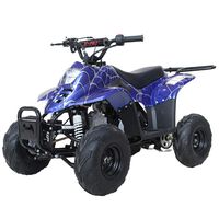 X-PRO 110cc ATV Quad Youth ATVs Quads 110cc 4 Wheeler ATVs Kid Size ATV 4 Wheelers ，Spider Blue