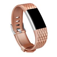Amzpas Bands Compatible with Fitbit Charge 2 Bands, 2 Pack Sport Replacement Wristbands for Fitbit Charge 2 Small Large (01 Special: Bronze & Black, Small)