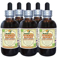 Summer Savory (Satureja Hortensis) Tincture, Organic Dried Leaves Liquid Extract (Brand Name: HerbalTerra, Proudly Made in USA) 5x2 fl.oz (5x60 ml)