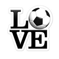 Decal Serpent Love Soccer Color Vinyl Sports Car Laptop Sticker - 6"