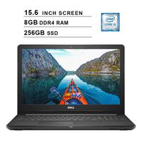 Dell 2019 Inspiron 15 3000 i3576 15.6 Inch HD Laptop (Intel Quad-Core i5-8250U 3.40 GHz, 8GB DDR4 RAM, 256GB SSD, Bluetooth, WiFi, DVD, Windows 10, Black) (Renewed)