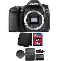 Canon EOS 80D 24.2MP Digital SLR Camera plus 64GB Memory Card and Wallet