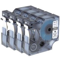 Toprinting 4 Pack Compatible Label Cassette Tape 45013 S0720530 for DYMO LabelManager 160 210D 220P 280 PnP 360D 420P, Black on White, 1/2 Inch x 23 Feet