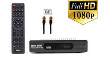 eXuby Digital Converter Box for TV with RF/Coaxial and RCA Cable for Recording and Viewing Full HD Digital Channels Free (Instant or Scheduled Recording, 1080P HDTV, HDMI Output, 7 Day Program Guide)