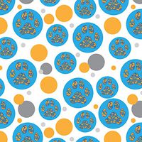 GRAPHICS & MORE Pets Paw Print with Dog Cat Animal Details Premium Gift Wrap Wrapping Paper Roll