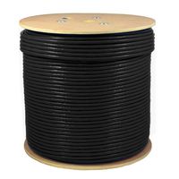 SolidLink 1000ft CAT6A S/FTP in-Wall Rated (CMR) UL Listed Bare Copper Solid 23AWG Conductor 550Mhz Fluke Tested Ethernet Wire (Black)