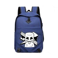 DJ Backpack Luminous Charge Port Travel Laptop Bag Bar Daypack with USB (Blue, one size)