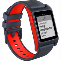 Pebble 2 + Heart Rate Smart Watch- Black/Flame