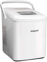 Igloo ICEB26HNWHN Automatic Self-Cleaning Portable Electric Countertop Ice Maker Machine With Handle, 26 Pounds in 24 Hours, 9 Ice Cubes Ready in 7 minutes, With Ice Scoop and Basket
