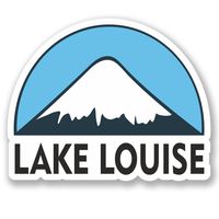 2 x 15cm/150mm Lake Louise Ski Snowboard Vinyl SELF ADHESIVE STICKER Decal Laptop Travel Luggage Car iPad Sign Fun #5153