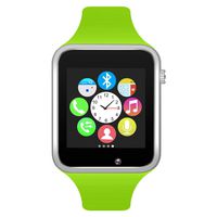 Padcod Bluetooth Smart Watch GSM Phone Watch with Camera for Android Smartphones (Silver+ Green)