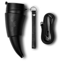 GOAT STORY Mug, Faux Leather, 16 oz, Black