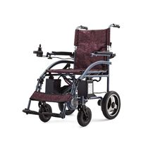 XINGZHE Electric Wheelchair, Aluminum Alloy Lightweight Folding Medical, 12-inch Non-Slip Rear Wheel for Transport and Travel, Seat Width 18 Inches Transport Chair (Color : Blue)