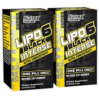 Nutrex Research Lipo-6 Black Intense Ultra Concentrate | Intense Thermogenic Fat Burner & Energy Support | TeaCrine, Capsimax, Caffeine Citrate | 120Count