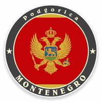 2 x 10cm- 100mm Montenegro Vinyl SELF ADHESIVE STICKER Decal Laptop Car Travel Luggage Label Tag #9528