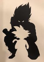 DBZ TV Series Super Big Little Goku Logo Dragon Ball Stickers Symbol 5.5" Decorative DIE Cut Decal for Cars Tablets LAPTOPS Skateboard - Black Color