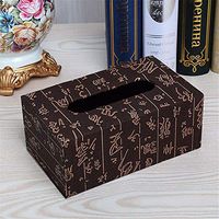 T-ZJHC European Paper Tray Hotel car Paper Box Creative Household Goods Storage Box, Coffee Color Chinese Style