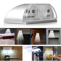 Auto PIR Keyhole Sensor,ZREALBANG Infrared IR Wireless Motion Detector 4 LED Night Light lamp For Kitchen, Living room, Bedroom, Hallway, Stairway, Drawer, Closet, Wall cabinet (Battery Operated)